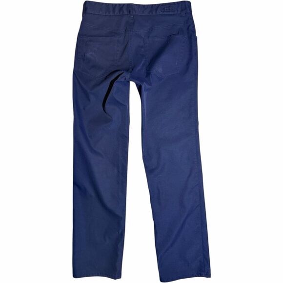Peter Millar Men’s Blue Golf Chino Pants Flat Front Size 30x32 - Picture 2 of 5